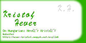 kristof hever business card